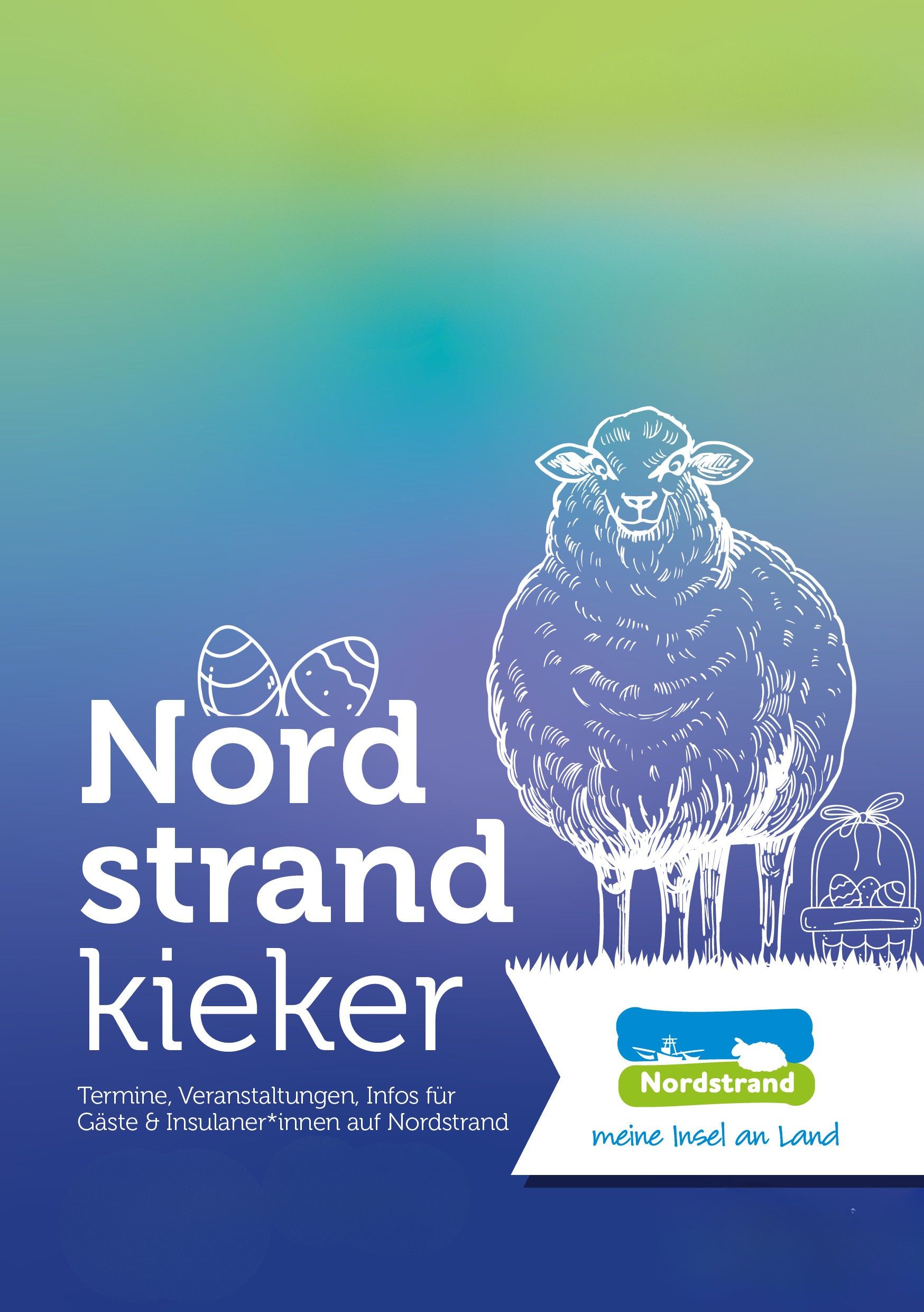 Titelbild des Nordstrandkiekers April, Verlinkung auf Unterseite "Anmeldung Nordstrandkieker"